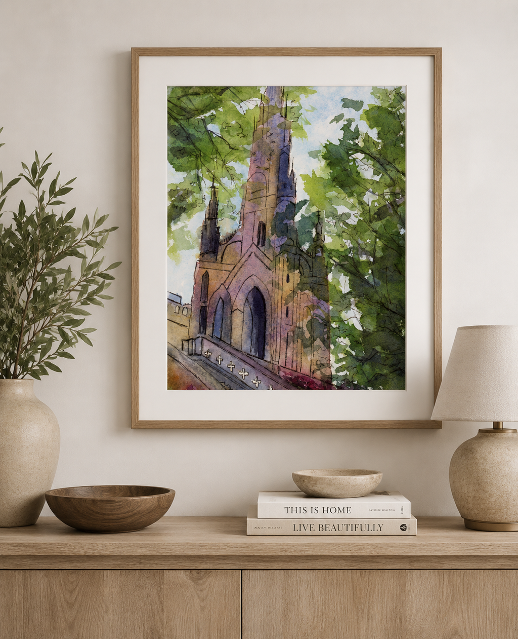 The Poet's Monument Fine Art Print - Cityscape Wall Art