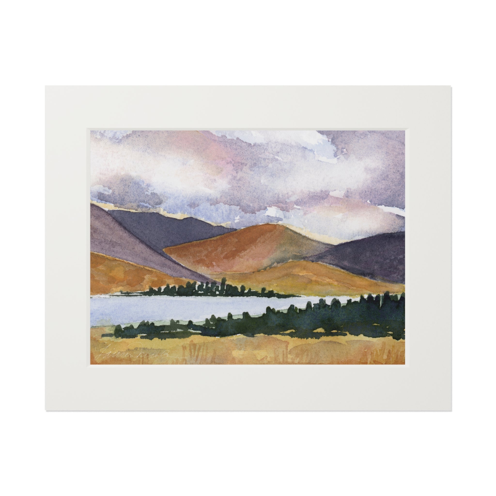 Ochre & Blue Fine Art Print - Landscape Wall Art